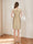 Sheath/Column Illusion Crew Neck Knee-Length Mother of the Bride Dresses with Appliques