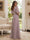 Chiffon V-Neck Half Sleeveless Mother of the Bride Pantsuits with 3D Floral