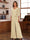 Chiffon V-Neck 3/4 Sleeveless Ruched Mother of the Bride Pantsuits with Sash