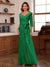 Chiffon V-Neck 3/4 Sleeveless Ruched Mother of the Bride Pantsuits with Sash