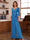 Chiffon V-Neck 3/4 Sleeveless Ruched Mother of the Bride Pantsuits with Sash