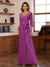 Chiffon V-Neck 3/4 Sleeveless Ruched Mother of the Bride Pantsuits with Sash