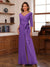 Chiffon V-Neck 3/4 Sleeveless Ruched Mother of the Bride Pantsuits with Sash