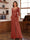 Chiffon V-Neck 3/4 Sleeveless Ruched Mother of the Bride Pantsuits with Sash