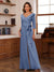 Chiffon V-Neck 3/4 Sleeveless Ruched Mother of the Bride Pantsuits with Sash