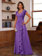 A-Line/Princess Sweetheart Short Sleeves Mother of the Bride Dresses with Appliques & Ruffles