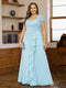 A-Line/Princess Sweetheart Short Sleeves Plus Size Mother of the Bride Dresses with Appliques & Ruffles