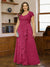 A-Line/Princess Sweetheart Short Sleeves Plus Size Mother of the Bride Dresses with Appliques & Ruffles