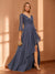 A-Line/Princess Hi-Low V-Neck 3/4 Sleeves Chiffon Mother of the Bride Dresses