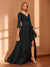 A-Line/Princess Hi-Low V-Neck 3/4 Sleeves Chiffon Mother of the Bride Dresses