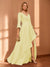 A-Line/Princess Hi-Low V-Neck 3/4 Sleeves Chiffon Mother of the Bride Dresses