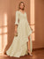 A-Line/Princess Hi-Low V-Neck 3/4 Sleeves Chiffon Mother of the Bride Dresses