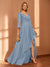 A-Line/Princess Hi-Low V-Neck 3/4 Sleeves Chiffon Mother of the Bride Dresses
