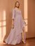 A-Line/Princess Hi-Low V-Neck 3/4 Sleeves Chiffon Mother of the Bride Dresses