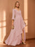 A-Line/Princess Hi-Low V-Neck 3/4 Sleeves Chiffon Mother of the Bride Dresses