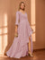A-Line/Princess Hi-Low V-Neck 3/4 Sleeves Chiffon Mother of the Bride Dresses
