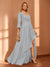 A-Line/Princess Hi-Low V-Neck 3/4 Sleeves Chiffon Mother of the Bride Dresses