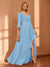 A-Line/Princess Hi-Low V-Neck 3/4 Sleeves Chiffon Mother of the Bride Dresses