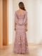 Sheath/Column V-Neck Short Sleeves Appliques Mother of the Bride Dresses with Cape