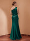 Sheath/Column One-Shoulder Pleated Mother of the Bride Dresses with Bow