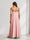 Trumpet/Mermaid Straps V-Neck Chiffon Bridesmaid Dresses with Ruffles & Split Side