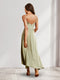 A-Line/Princess V-Neck Straps Asymmetrical Wedding Guest Dresses with Ruffles
