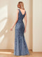 Mermaid/Trumpet V-Neck Sleeveless Mother of the Bride Dresses with Appliques
