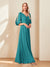 A-Line/Princess V-Neck Half Sleeves Chiffon Mother of the Bride Dresses