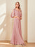 A-Line/Princess V-Neck Half Sleeves Chiffon Mother of the Bride Dresses