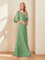 A-Line/Princess V-Neck Half Sleeves Chiffon Mother of the Bride Dresses