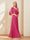 A-Line/Princess V-Neck Half Sleeves Chiffon Mother of the Bride Dresses