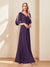 A-Line/Princess V-Neck Half Sleeves Chiffon Mother of the Bride Dresses