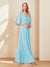 A-Line/Princess V-Neck Half Sleeves Chiffon Mother of the Bride Dresses