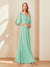 A-Line/Princess V-Neck Half Sleeves Chiffon Mother of the Bride Dresses