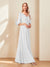 A-Line/Princess V-Neck Half Sleeves Chiffon Mother of the Bride Dresses
