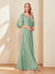 A-Line/Princess V-Neck Half Sleeves Chiffon Mother of the Bride Dresses