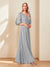 A-Line/Princess V-Neck Half Sleeves Chiffon Mother of the Bride Dresses