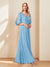 A-Line/Princess V-Neck Half Sleeves Chiffon Mother of the Bride Dresses