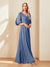 A-Line/Princess V-Neck Half Sleeves Chiffon Mother of the Bride Dresses