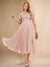 A-Line/Princess Scoop Short Sleeves Pleated Mother of the Bride Dresses with Appliques