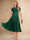 A-Line/Princess Scoop Short Sleeves Pleated Mother of the Bride Dresses with Appliques