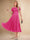 A-Line/Princess Scoop Short Sleeves Pleated Mother of the Bride Dresses with Appliques