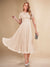 A-Line/Princess Scoop Short Sleeves Pleated Mother of the Bride Dresses with Appliques