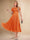 A-Line/Princess Scoop Short Sleeves Pleated Mother of the Bride Dresses with Appliques