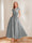 A-Line/Princess V-Neck Short Sleeves Mother of the Bride Dresses with Pockets & Flower