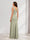 Sheath/Column V-Neck Knot Front Long Bridesmaid Dresses with Hollow Out
