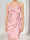Sheath/Column Straps Cowl Neck Ruched Long Bridesmaid Dresses with Split Side