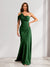 Sheath/Column Asymmetrical One-Shoulder Ruched Long Bridesmaid Dresses