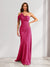 Sheath/Column Asymmetrical One-Shoulder Ruched Long Bridesmaid Dresses