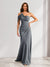 Sheath/Column Asymmetrical One-Shoulder Ruched Long Bridesmaid Dresses